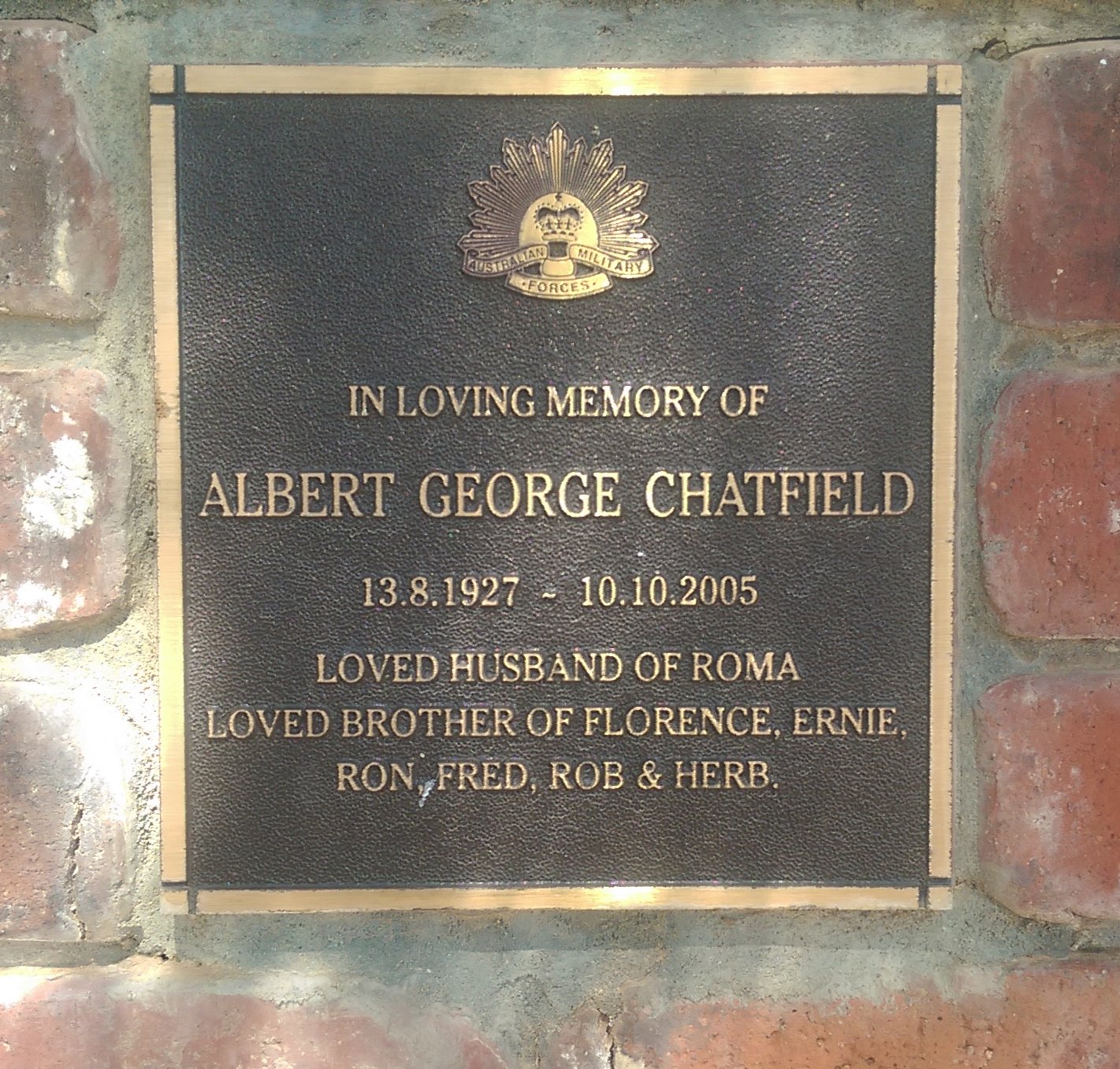 CHATFIELD Albert George 1927-2005 grave.jpg